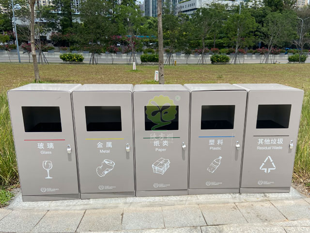 阳台山完美体育官网公园垃圾桶户外分类组合式3.0加厚不锈钢